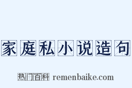 家庭私小说造句是什么意思的图片